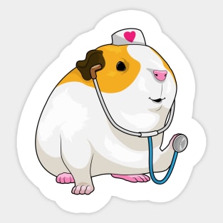 Guinea pig Nurse Stethoscopes Sticker